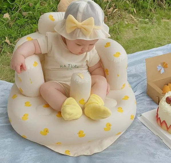 Premium Infant Sofa for Safe & Supported Sitting | Inflatable | Pediatrician-Backed Baby Sofa