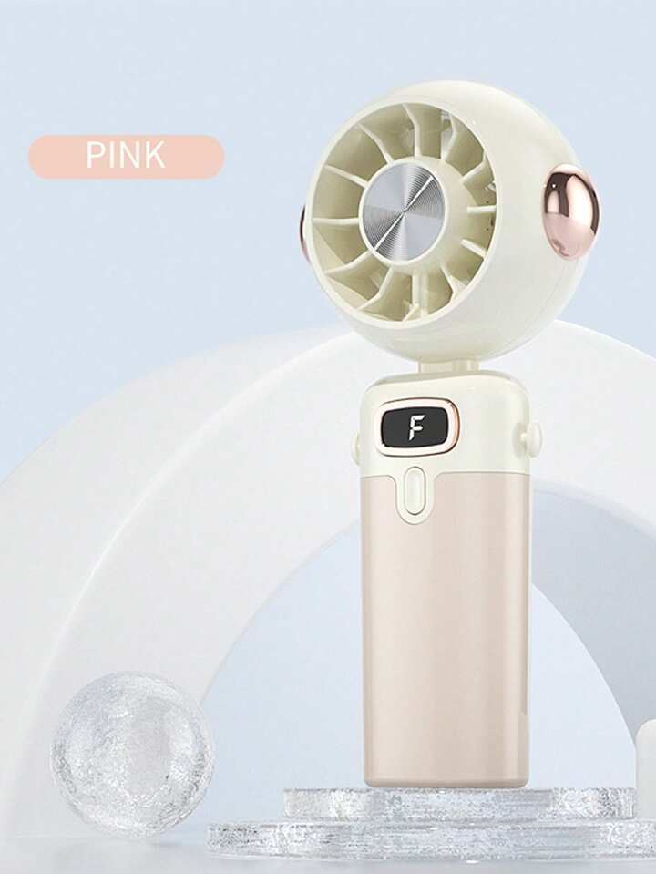 2-In-1 Folding Desktop And Handheld Fan, 1200mAh Rechargeable Battery, 3-Speed Adjustable Wind, type c charging - Kidspark