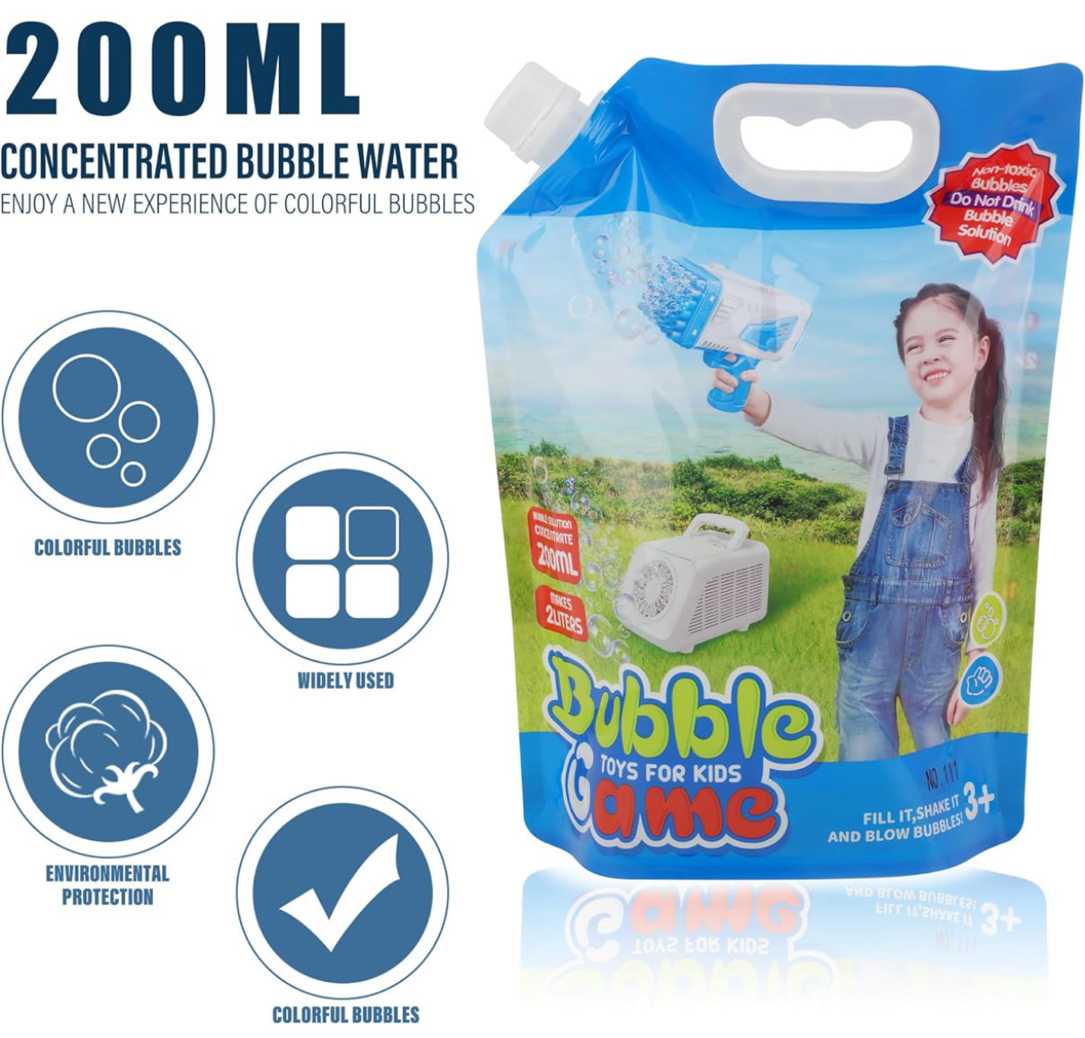 Concentrated Bubble Solution for Bubble Machine, 200ML
