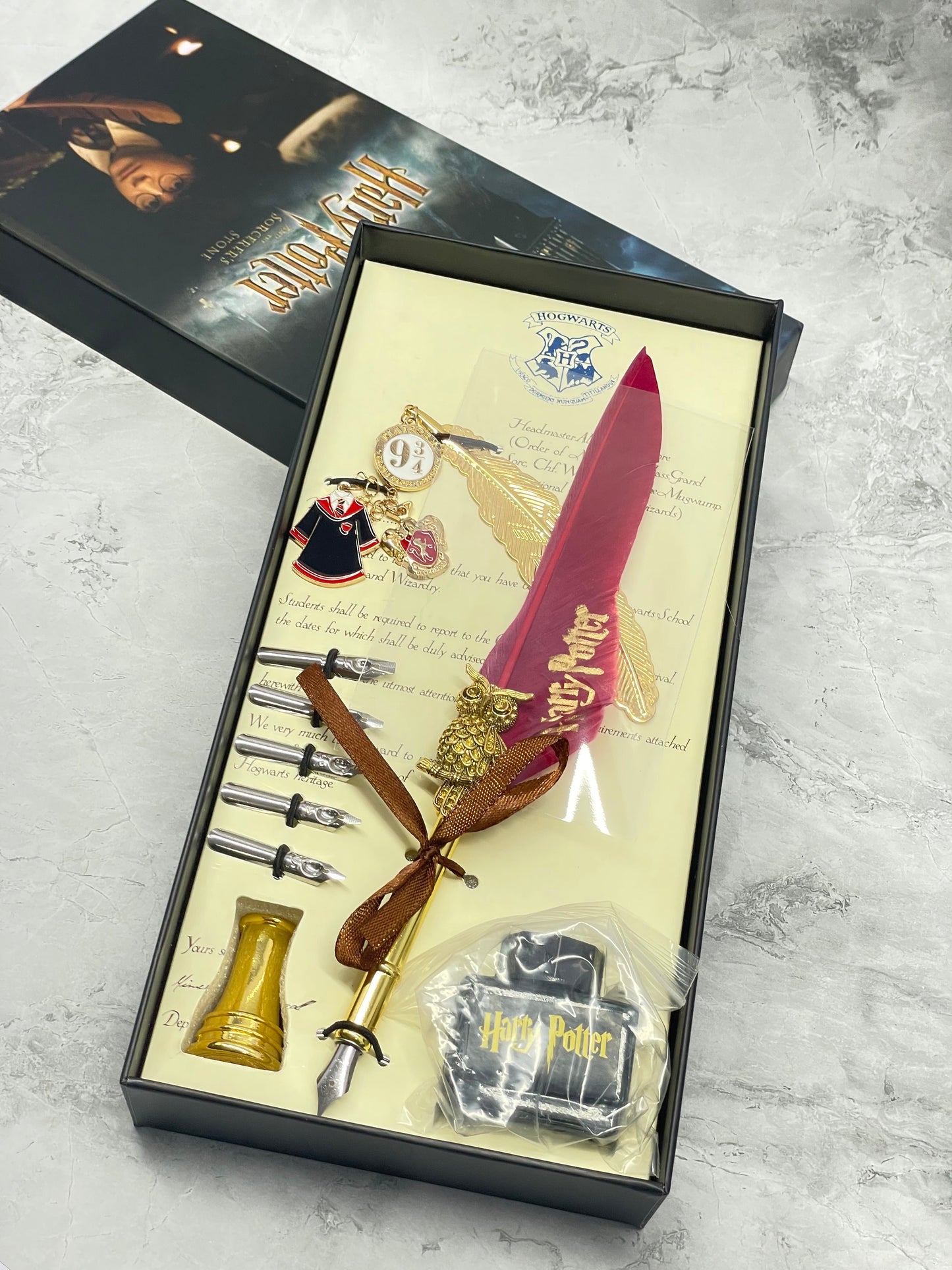 Premium quality Harry Potter calligraphy pen, 9 pcs set - Kidspark