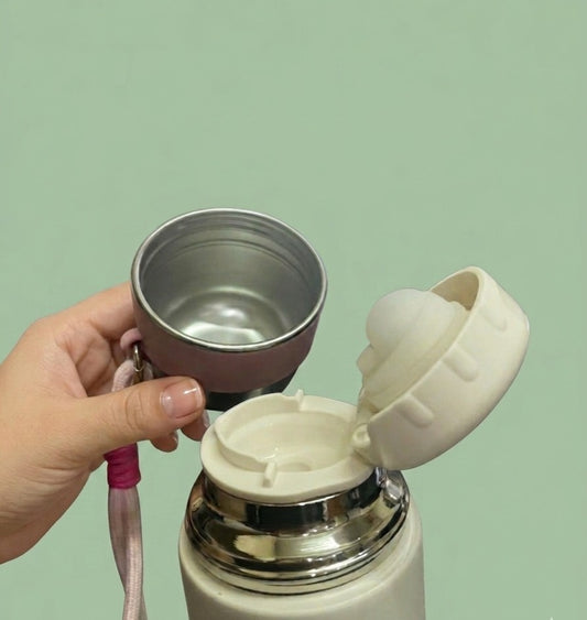 Ice cream desert stainless steel water bottle | 600 ml | 2 in 1 spout