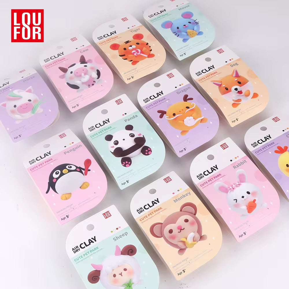 Cute pet park DIY adventure Air Dry Clay 1 pcs - Kidspark