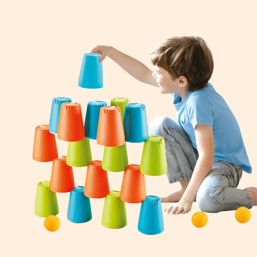 3 in 1 Quick Stack Cups Game for Kids Kids Park Kidspark