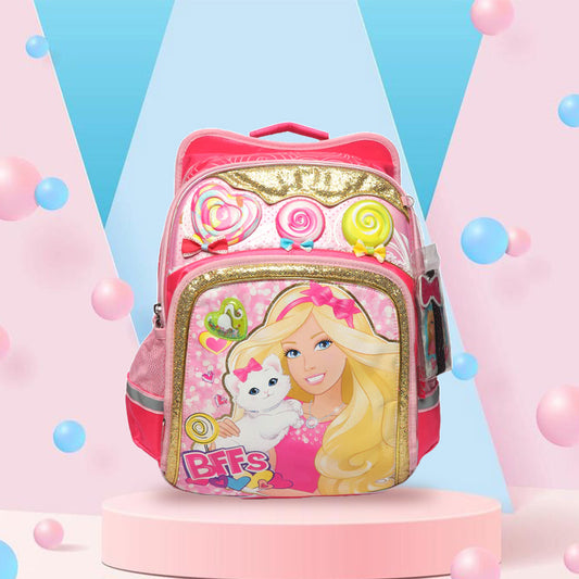 Premium Quality Barbie Princess Bag For School Student (pink) - Kidspark
