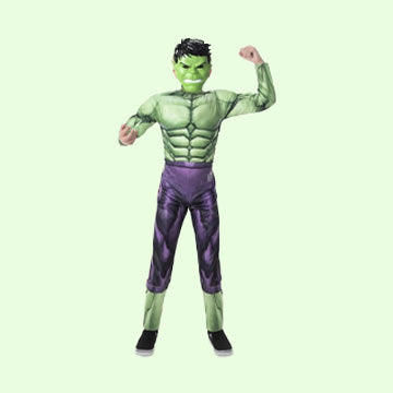 HULK muscle chest and mask costume set (small)