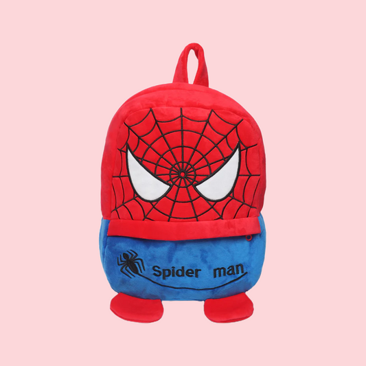 Kids School spider-man FUR cartoon bagpack (2-6 Years) big size - Kidspark