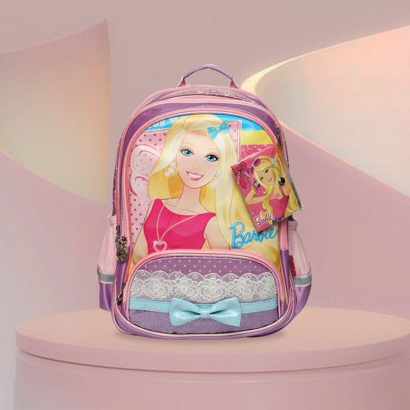 Premium quality Barbie princess bag for school students (purple) - Kidspark