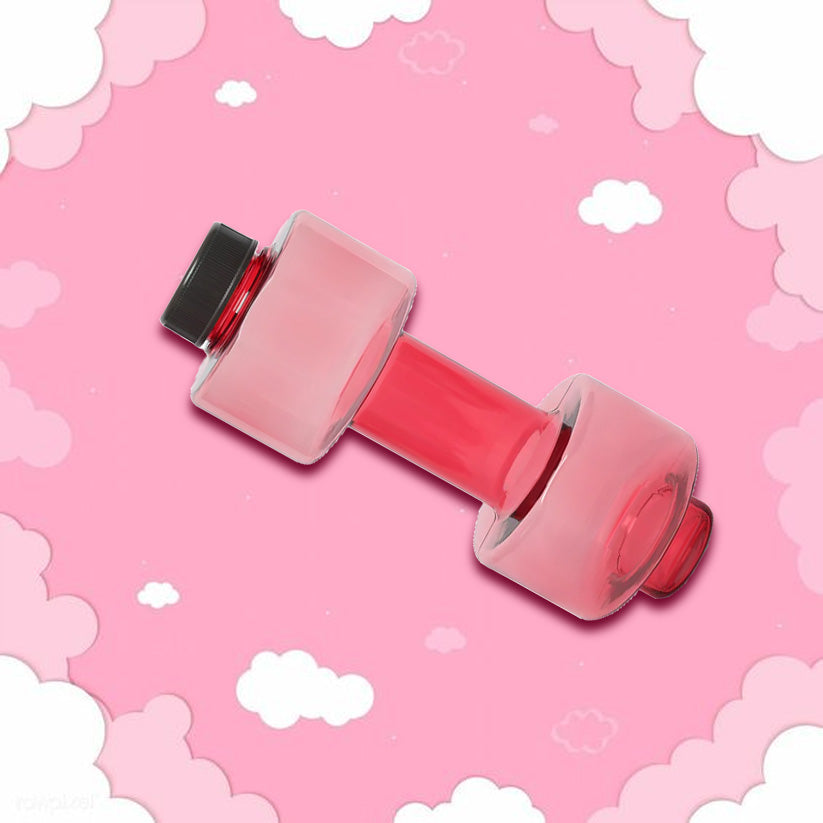 plastic dumbbell bottle for your inner gym freak - 550 ml (pink)
