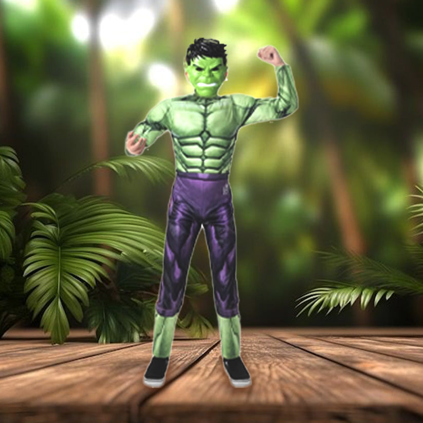 HULK muscle chest and mask costume set (small)