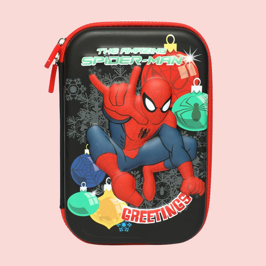 School Kids Hard Case spider-man Print Pencil Pouch big size - Kidspark