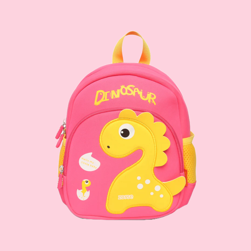ZORSE 3D premium quality Dino bag for Preschool kids (pink) - Kidspark