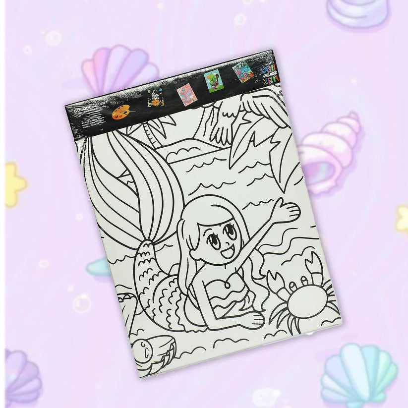 ZORSE mermaid six shades of Expression wooden frame canvas painting set 30 x 40cm