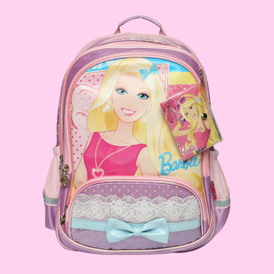 Premium quality Barbie princess bag for school students (purple) - Kidspark