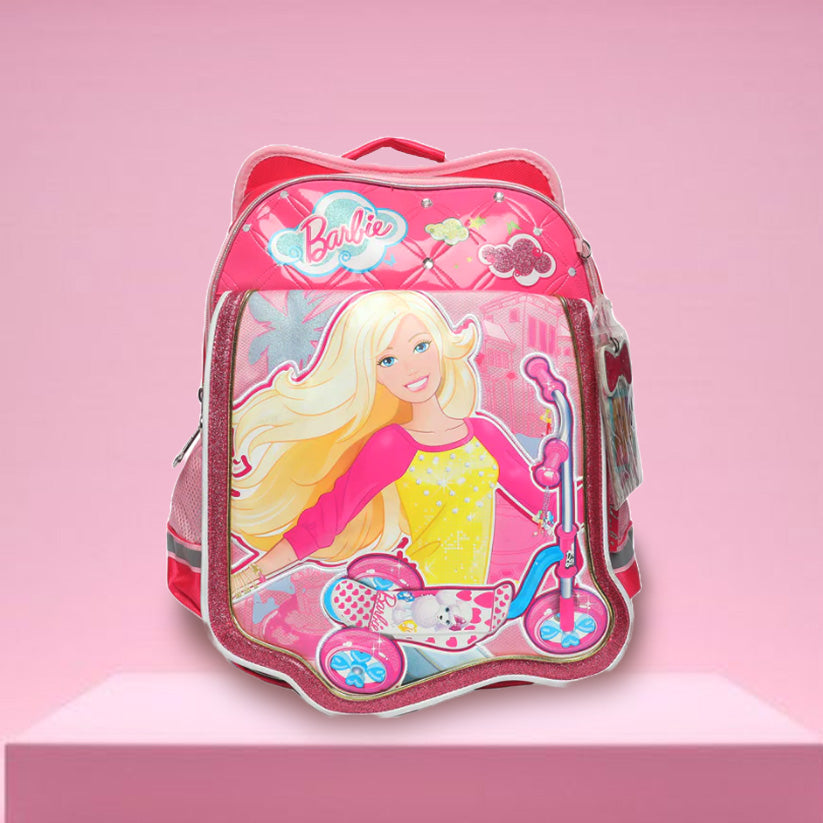 Premium Quality Barbie Princess Bag For School Student (scooty-pink)