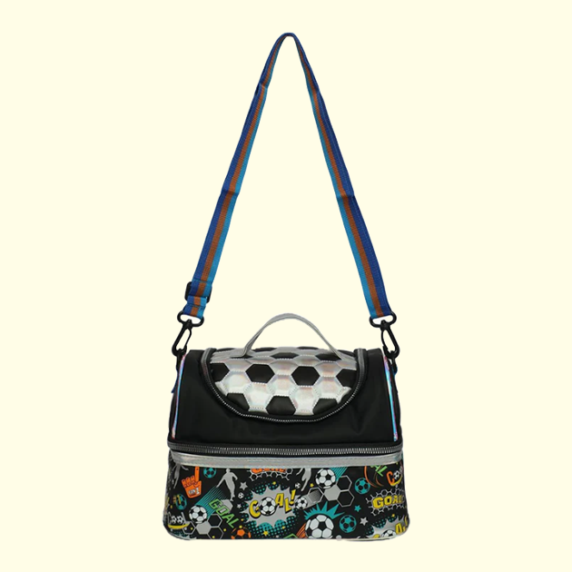 Premium Quality soccer Multipurpose Double Decker Insulated tiffin-Bag For Kids