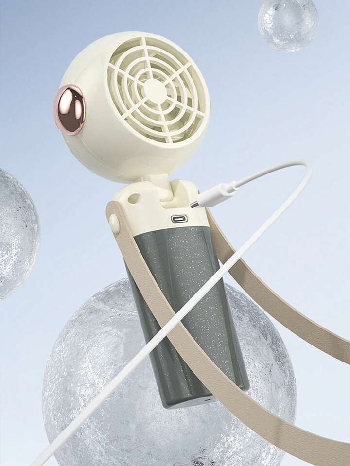 2-In-1 Folding Desktop And Handheld Fan, 1200mAh Rechargeable Battery, 3-Speed Adjustable Wind, type c charging - Kidspark