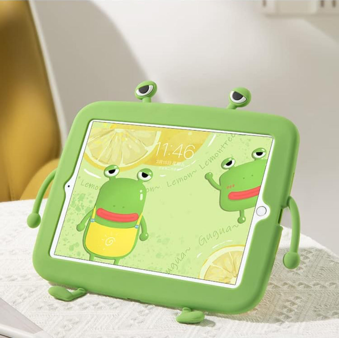 Quirky frog IPad case with stylus and table holder(case) - Kidspark