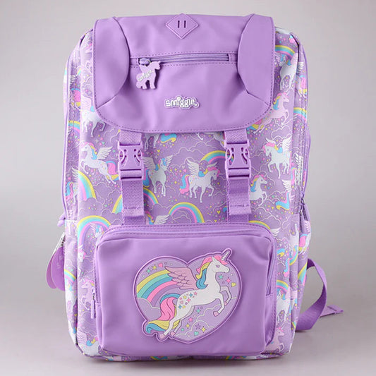Big 18’’ Smiggle unicorn purple Backpack - Luxury Quality
