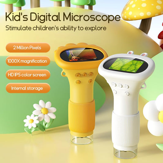 Kids premium digital microscope, 1000x magnification, 2 MP LENS - Kidspark