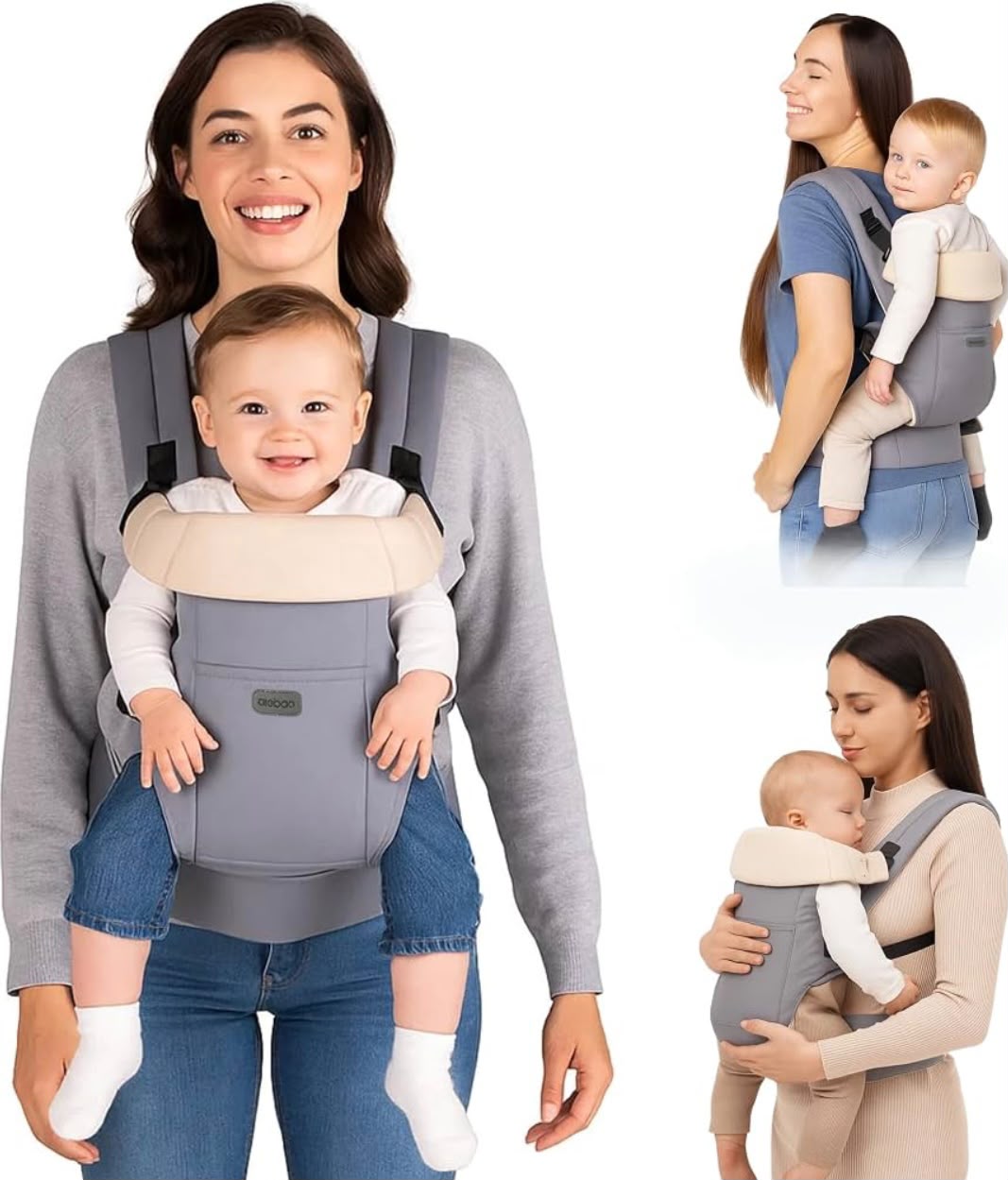 Kidspark Aiebao premium baby carrier | padded straps | M position sit| built in teether