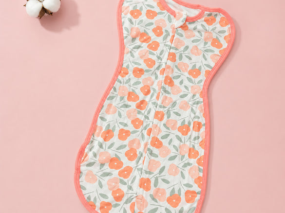 Kidspark Sleepie Pro | tulips Premium Baby Swaddle Wrap | 1 TOG | Soft Breathable Newborn Sleep Sack | Anti-Startle Sleep Wrap | 0-6 month