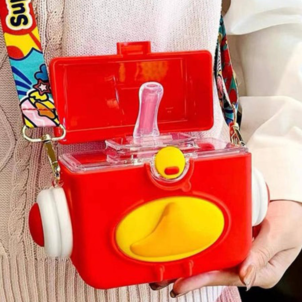 Creative Shape Square Duck-Straw Sports Bottle-Outdoor Portable Water Cup