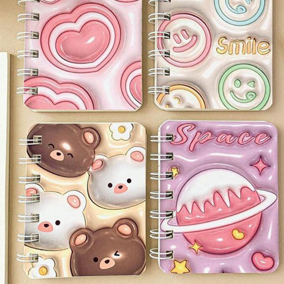 Cute printed spiral diary ( 10 X 8) cm