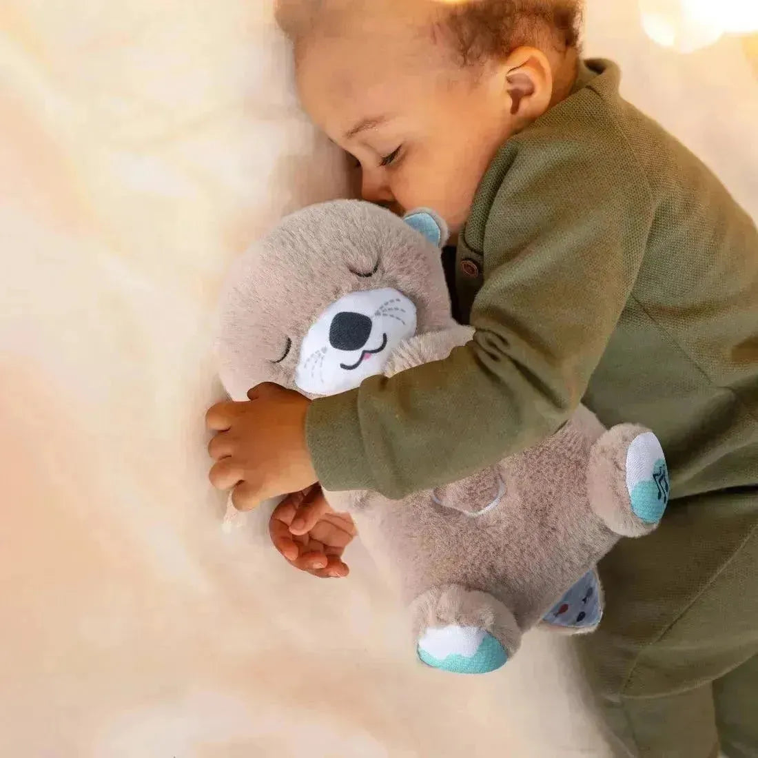 Premium Breathing Baby Otter Plushie with melodious music