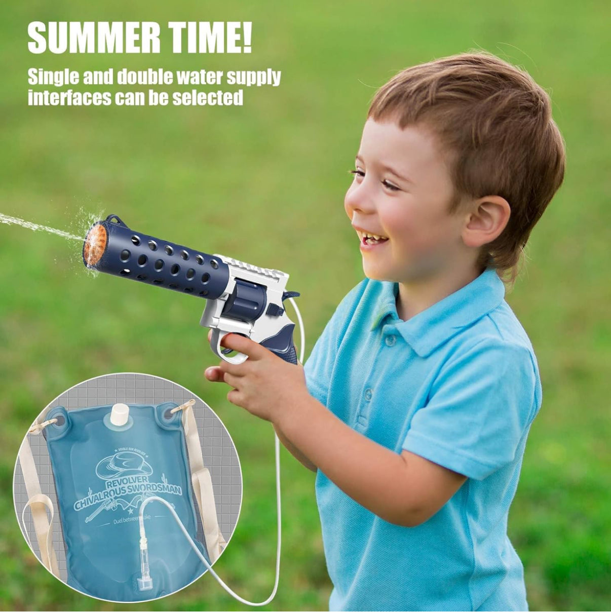 Water Arms - Classic Revolver electronic water gun | 13-26 ft range - Kidspark
