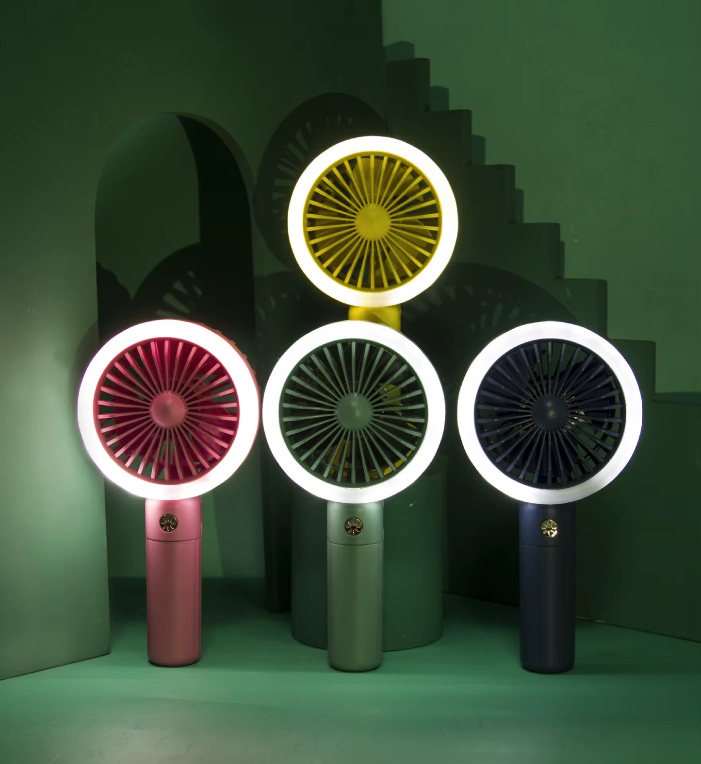 Elegant portable 3 speed fan with nightlight