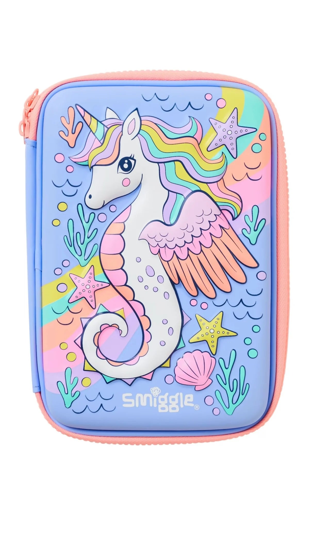 Smiggle embossed large pencil case (girls) - Kidspark