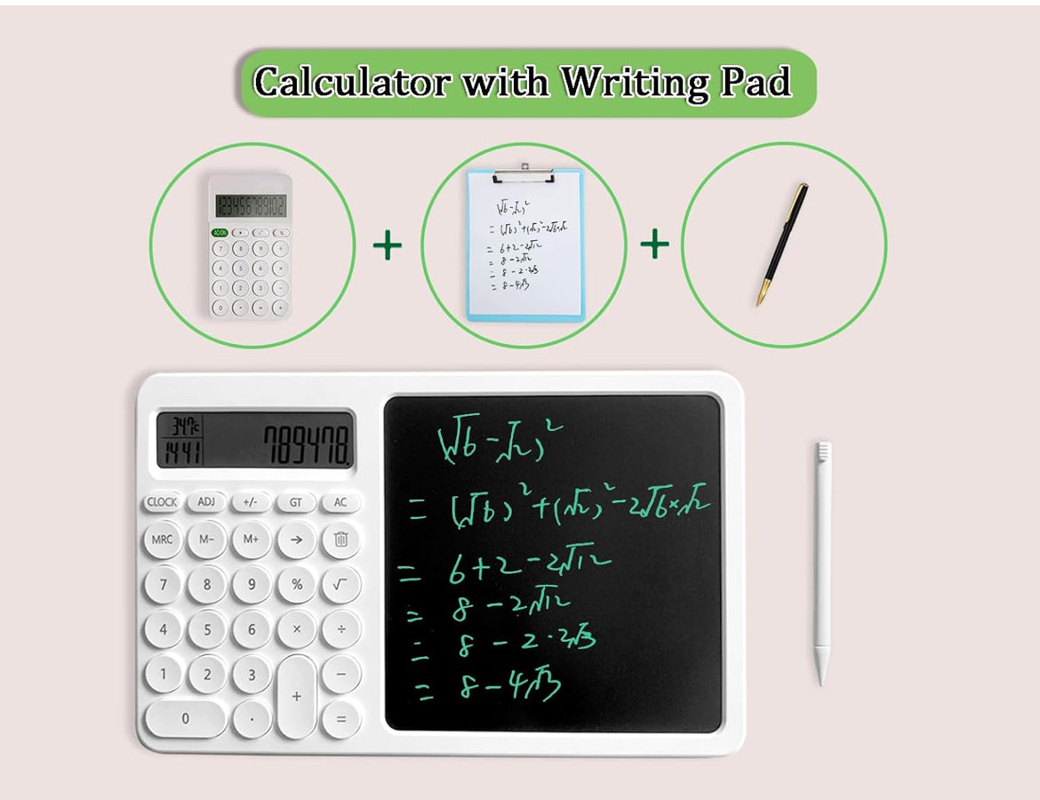 Electronic calculator with erasable drawing pad - Kidspark