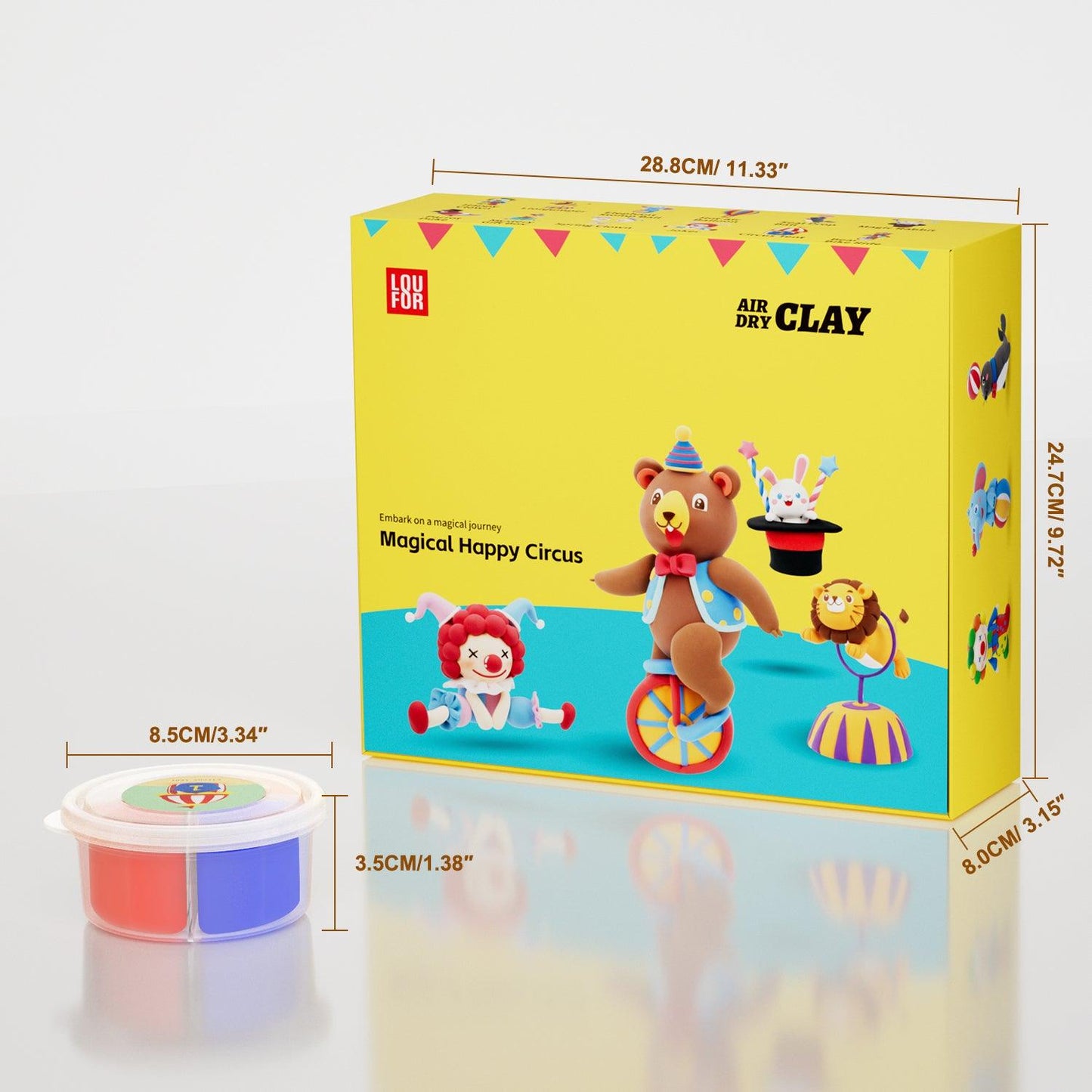 Circus DIY adventure Air Dry Clay 1 pcs - Kidspark