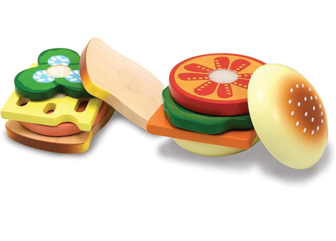 Mellissa and Doug burger wooden DIY kit - Kidspark