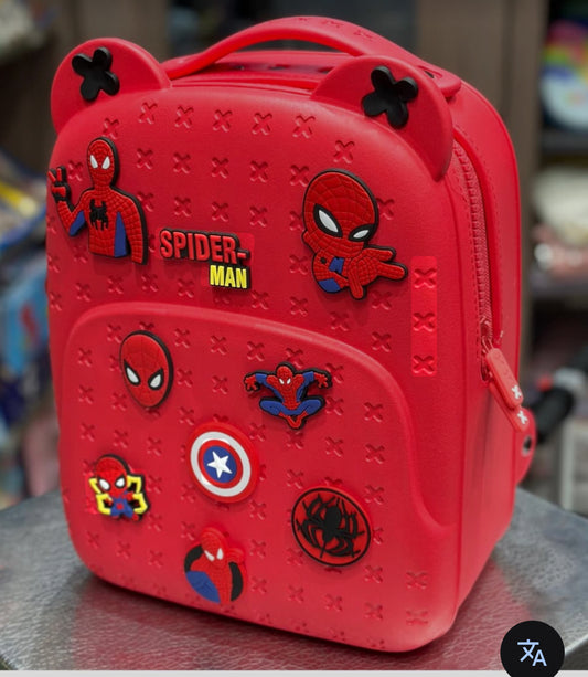 Crocs Style spiderman Silicone Backpack with DIY Jibbitz