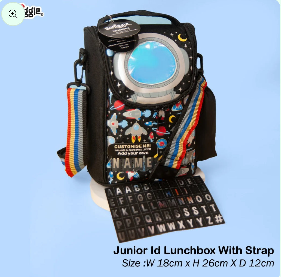 Smiggle Luxury Hanging Lunchbag customised name