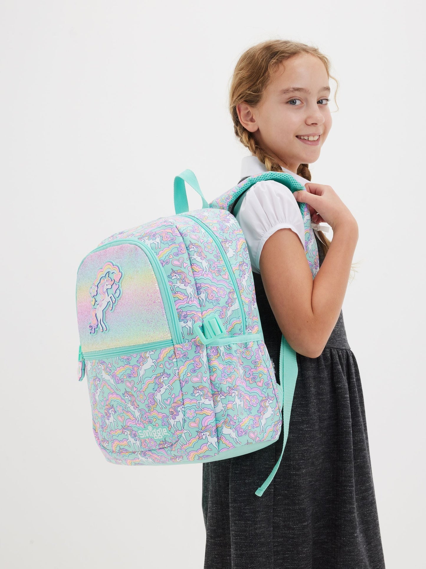 Smiggle - 16 inch Premium Rainbow unicorn Backpacks