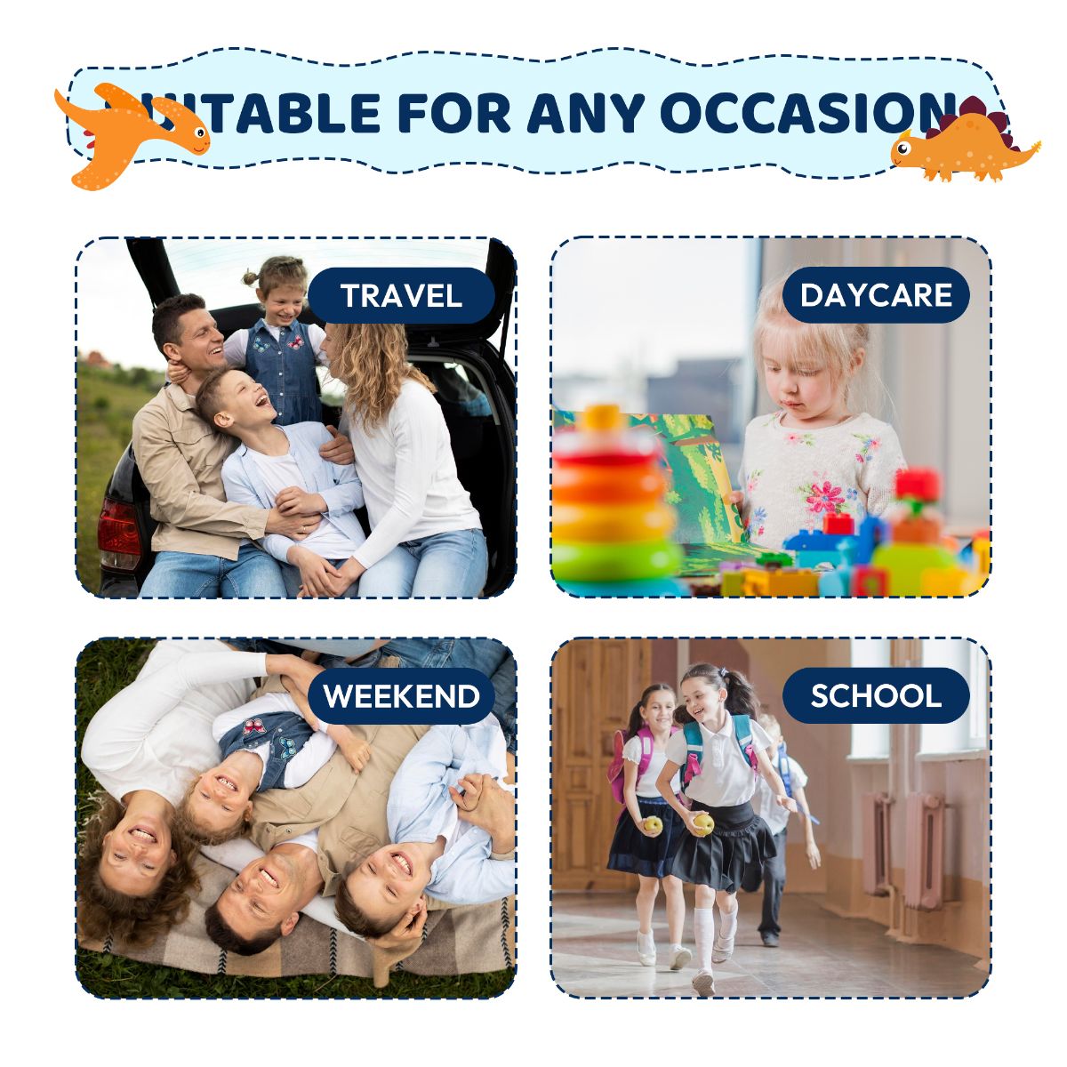 Vest - 16 inch Customise Me dino Backpack | Luxury Quality