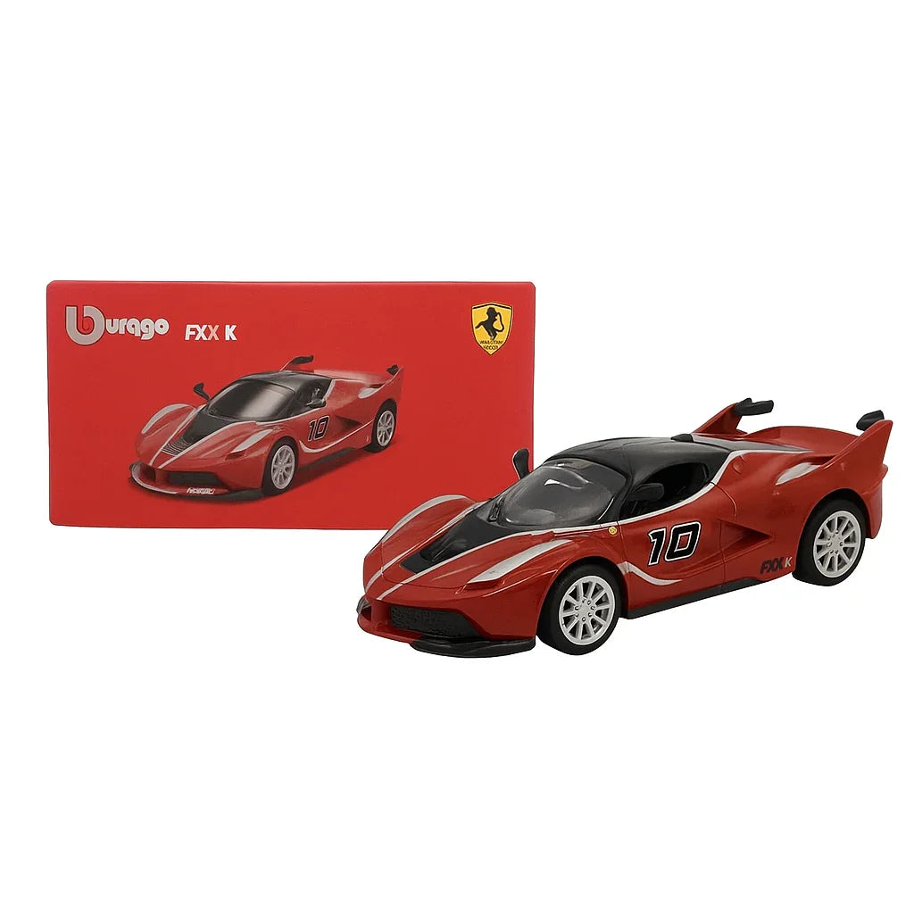 Bburago Ferrari FXX K #10 – 1:64 Scale Red Racing Die-Cast Model