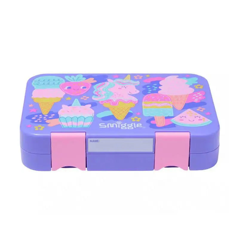 Smiggle ice cream purple Happy Medium Bento 758 ML Lunchbox | Leakproof