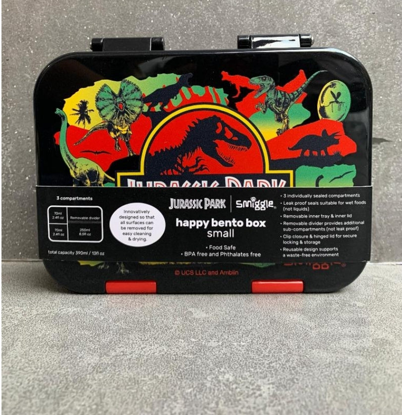 Smiggle Jurassic park Happy Medium Bento 758 ML Lunchbox | Leakproof