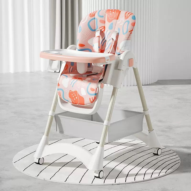 2 in 1 high chair with removable feeding tray | storage | luxury | adjustable