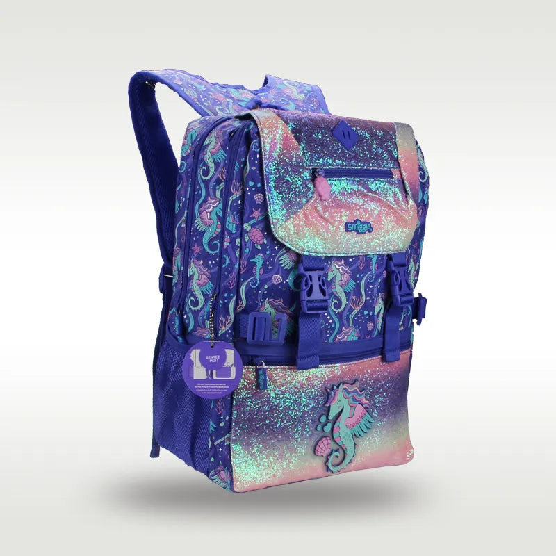 Big 18’’ Smiggle Blue Sea-Horse Backpack - Luxury Quality
