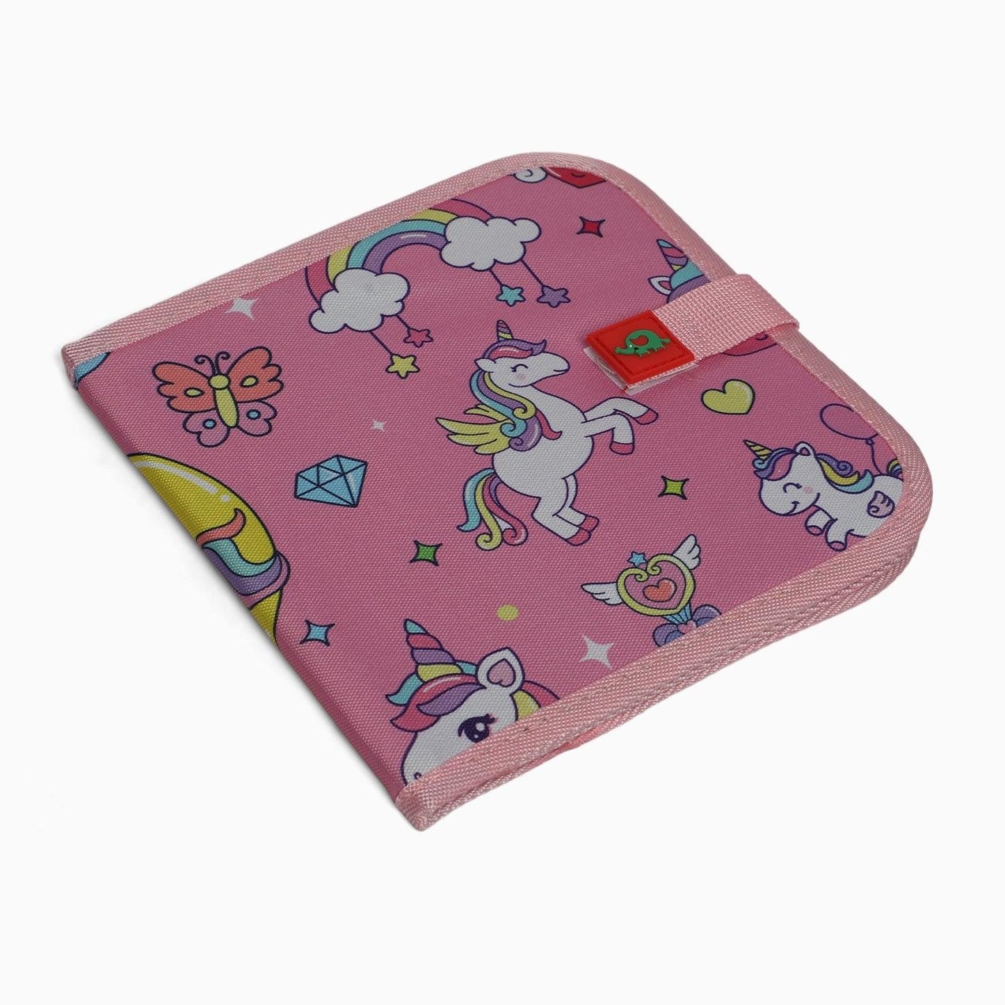 Premium Quality Kids Erasable Doodle Book - Random Print - 6 sided 4 markers multi color pink - Kidspark