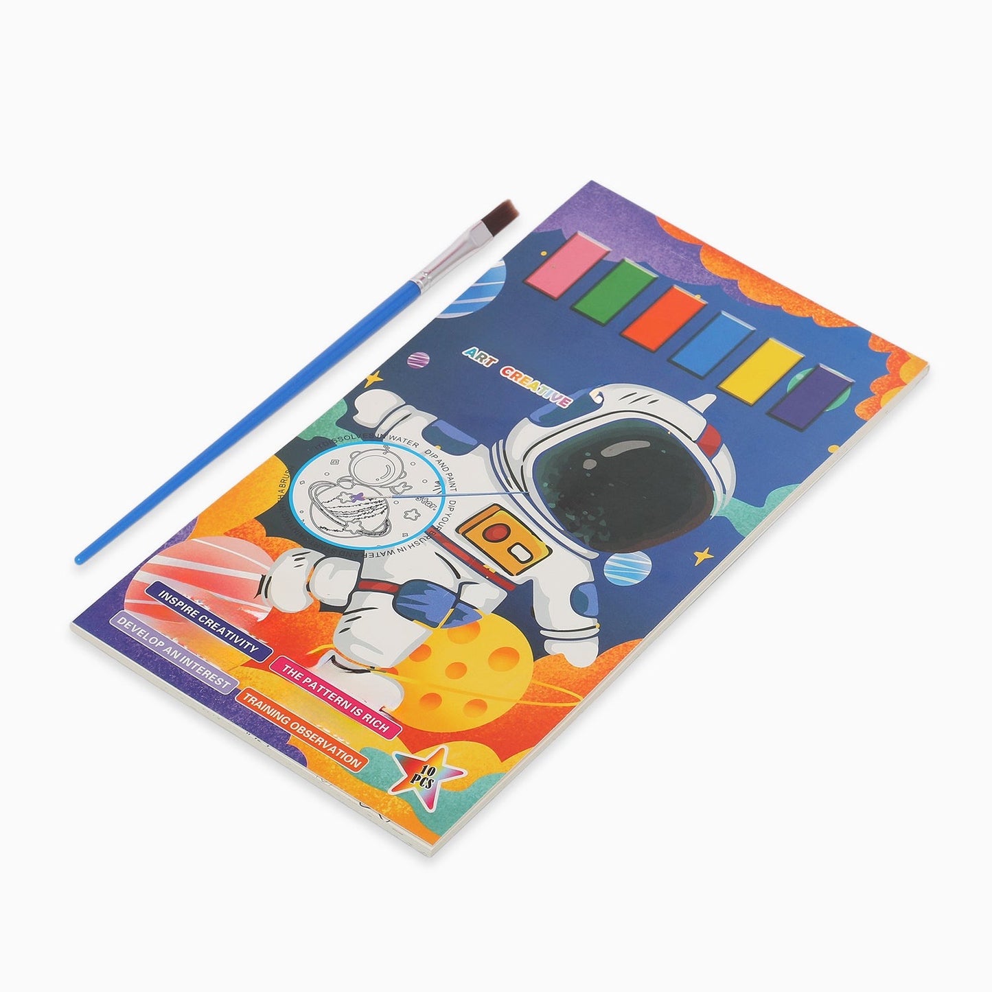 paint book with printed pages & inbuilt color-random boy print-for your painting solutions - Kidspark