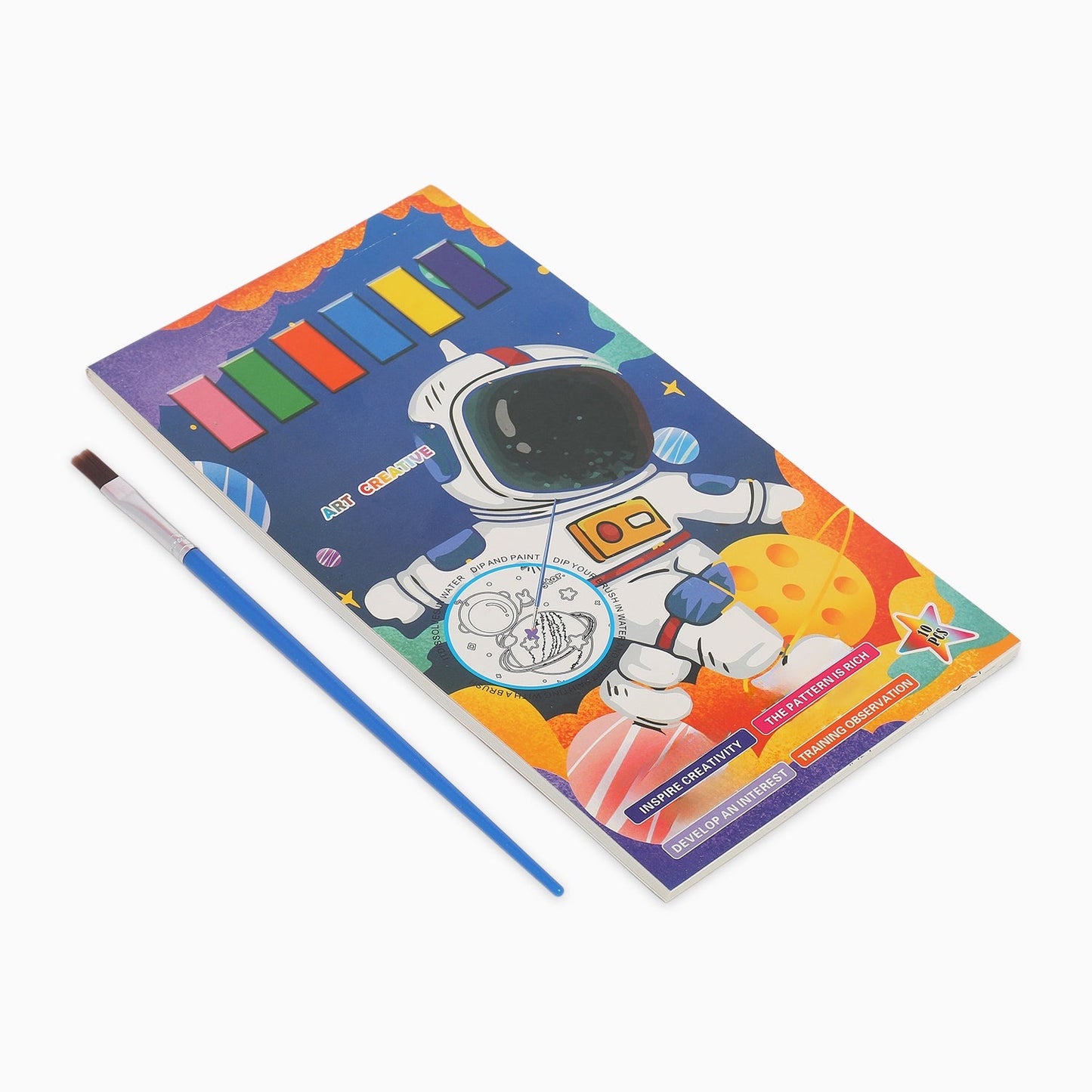 paint book with printed pages & inbuilt color-random boy print-for your painting solutions - Kidspark