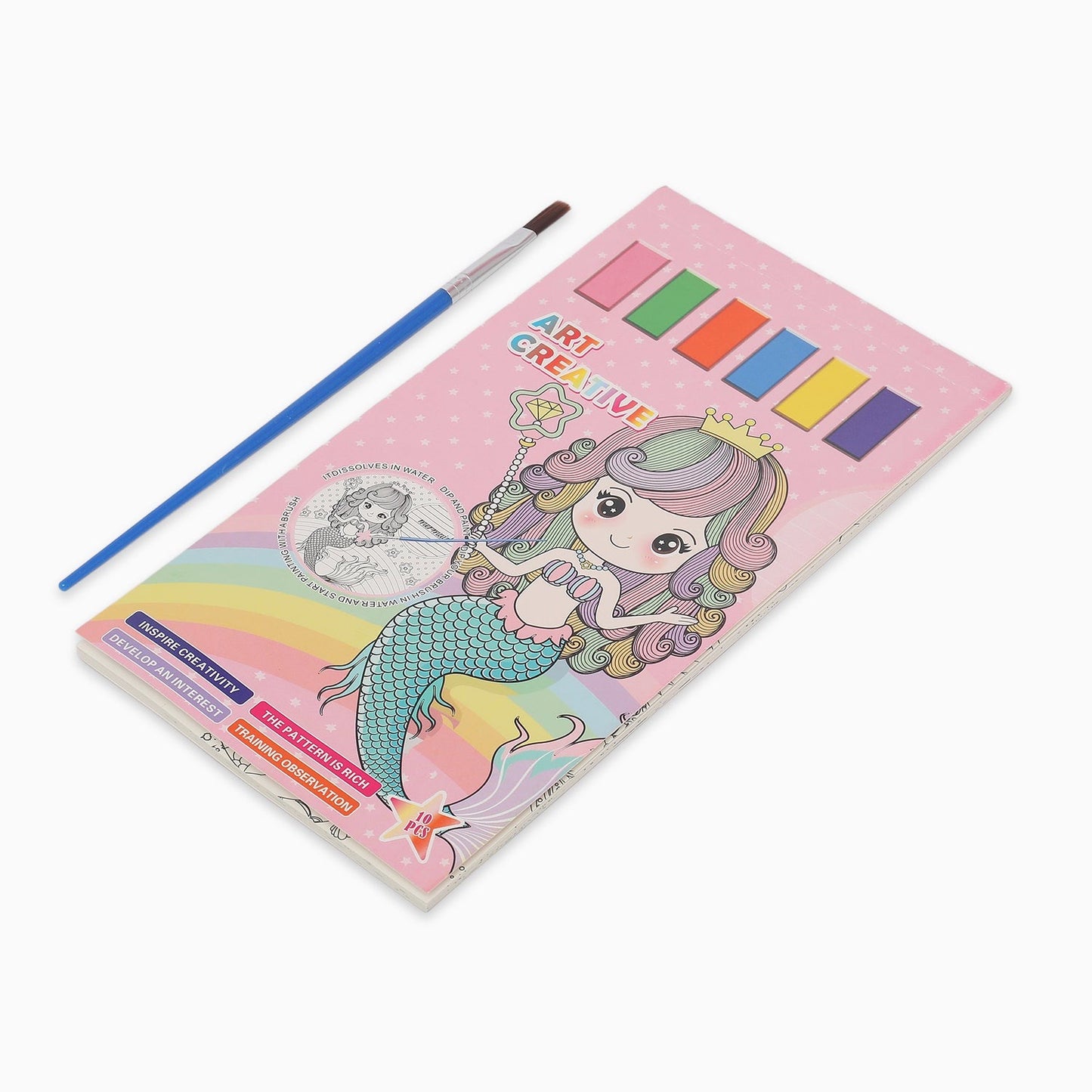 paint book with printed pages & inbuilt color -random girl print-for your painting solutions - Kidspark