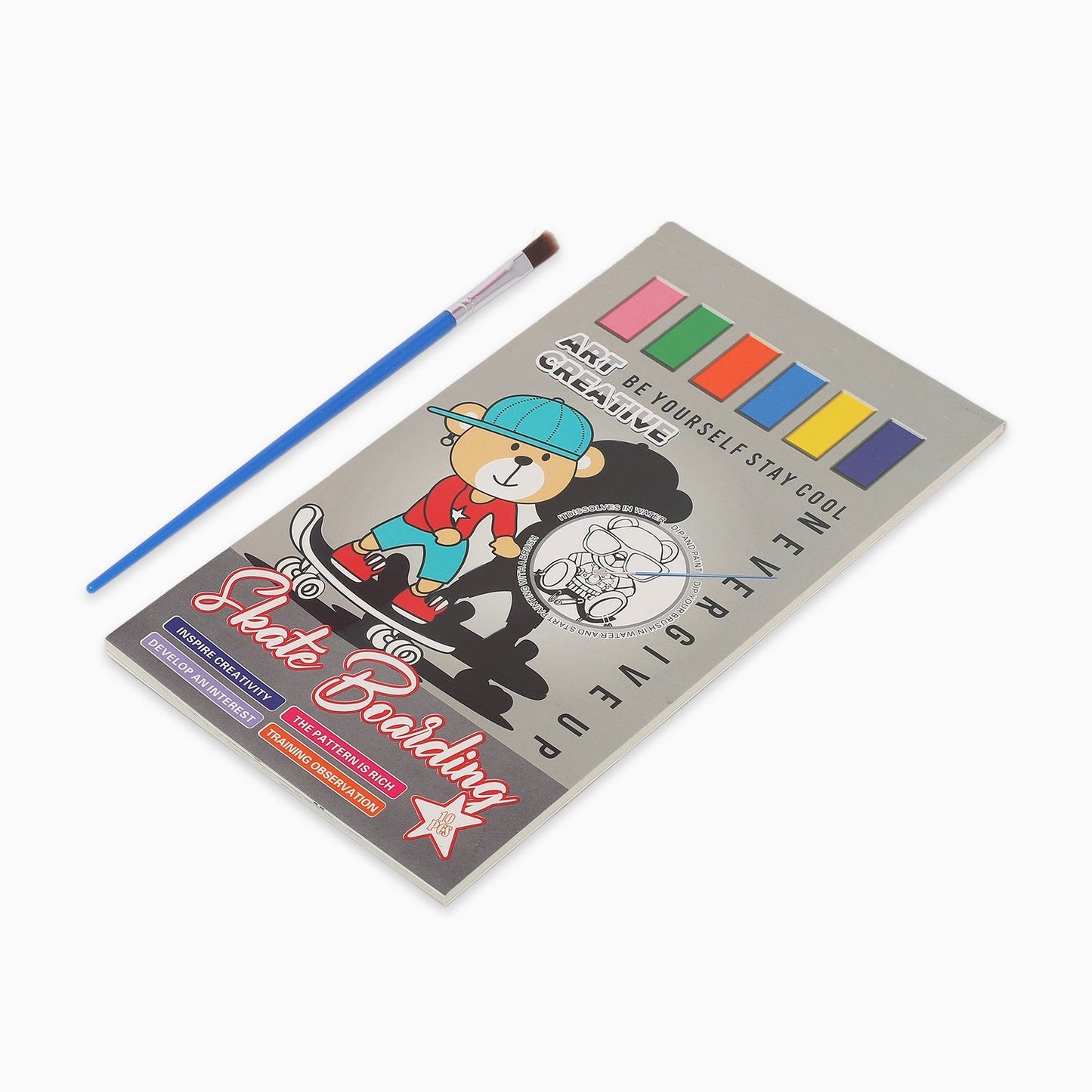 paint book with printed pages & inbuilt color-random boy print-for your painting solutions - Kidspark