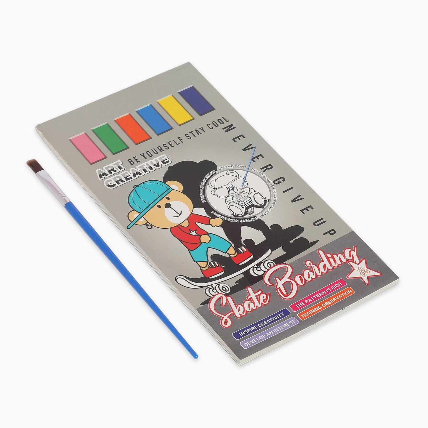 paint book with printed pages & inbuilt color-random boy print-for your painting solutions - Kidspark