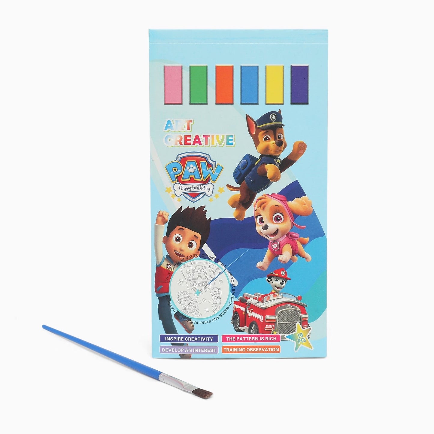 paint book with printed pages & inbuilt color-random boy print-for your painting solutions - Kidspark